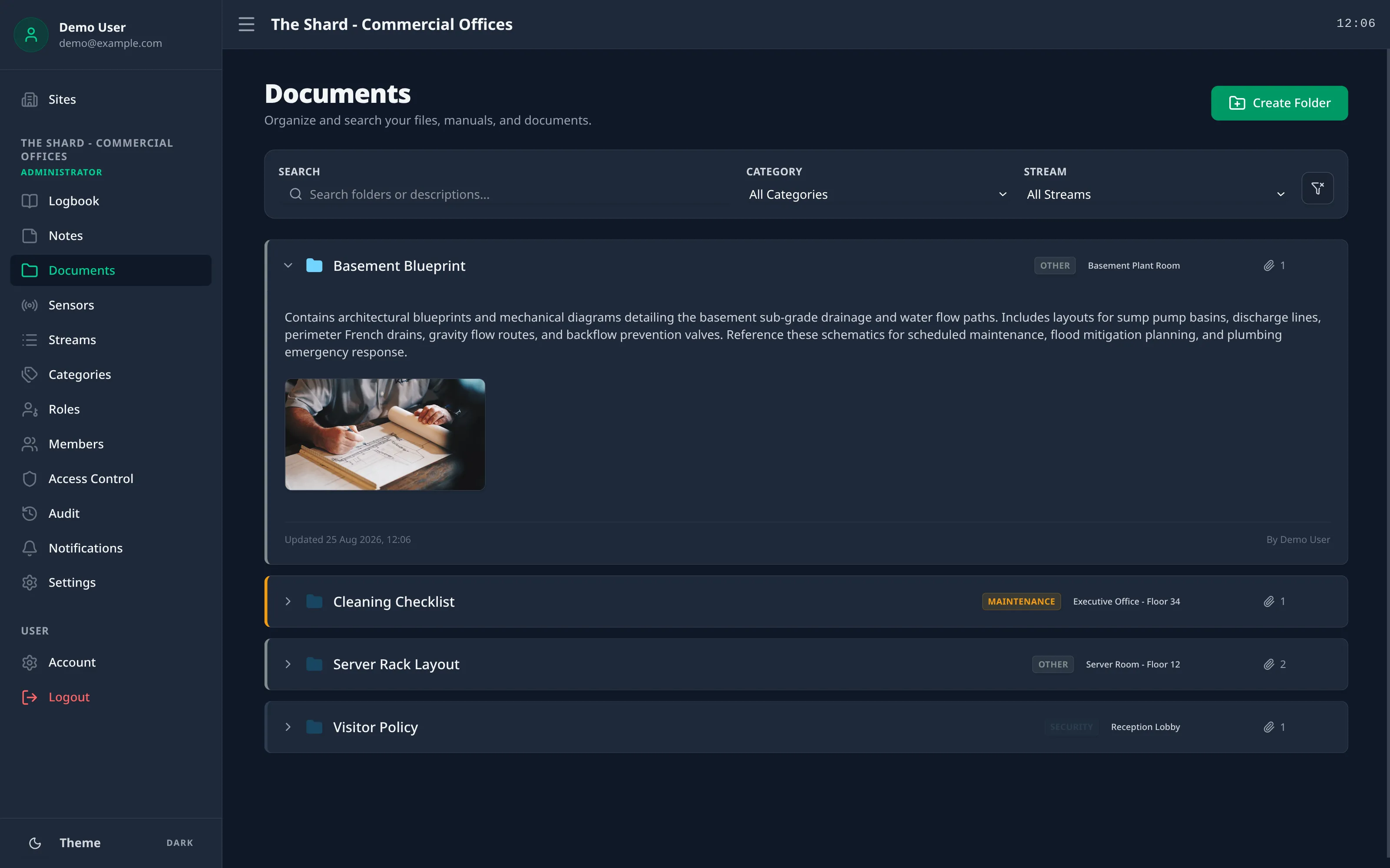 Hometega Building Documents Vault